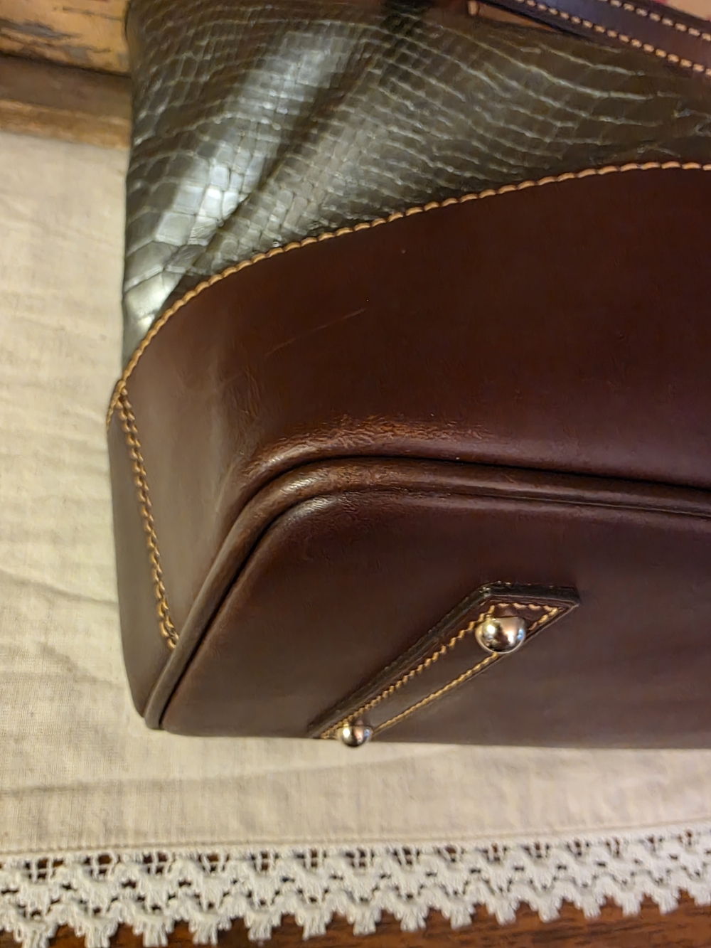 Dooney & Bourke Metallic Python Embossed Tote/Shopper - Picture 16 of 16